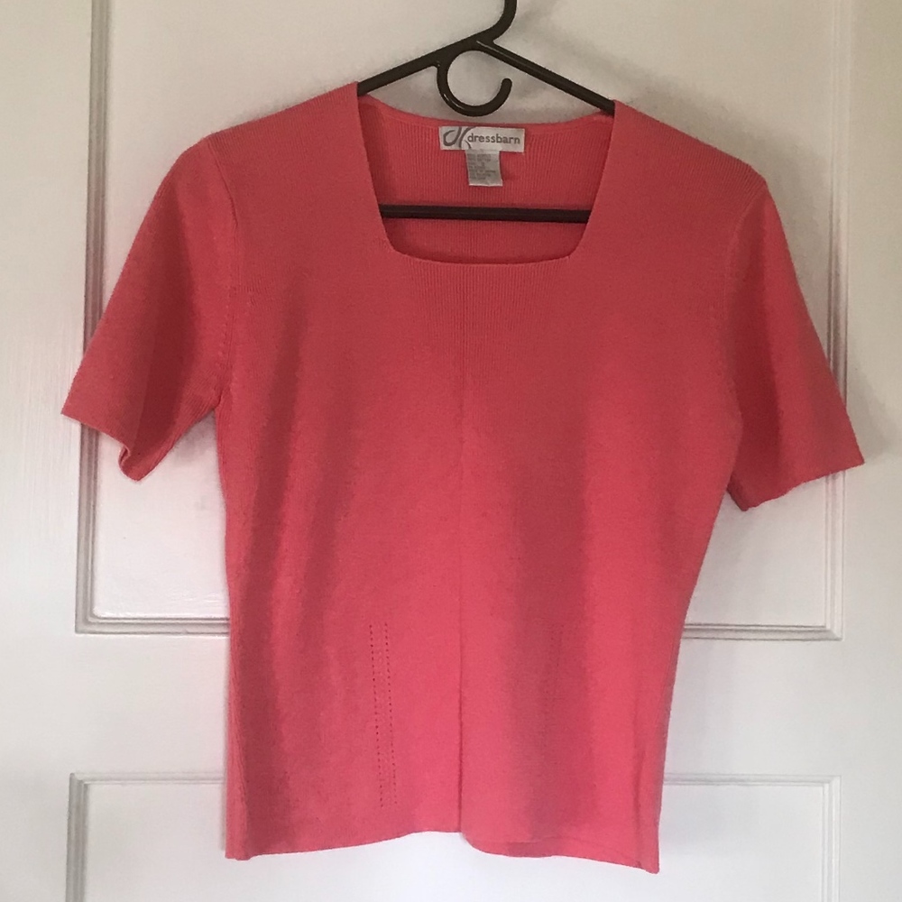 Coral square neck sweater - Dress Barn